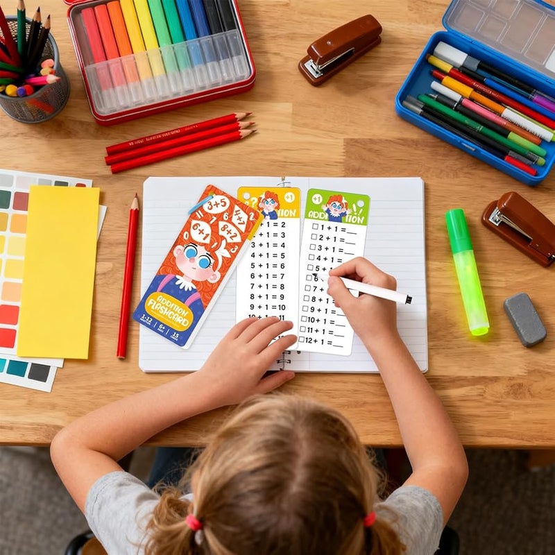 نوع أ بطاقات تعليمية للرياضيات 18x7 سم مجموعة نشاط الكتابة القابلة للمسح التعليمية للأطفال - Image 2